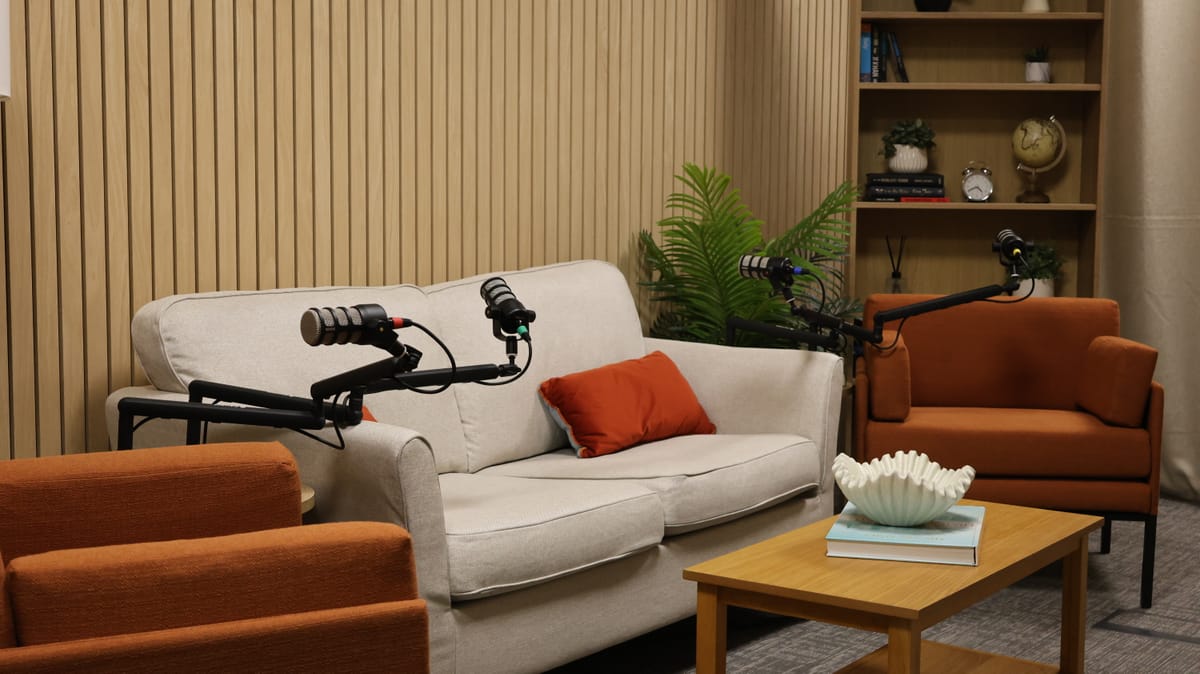 Podcast Room Leeds podcast studio set